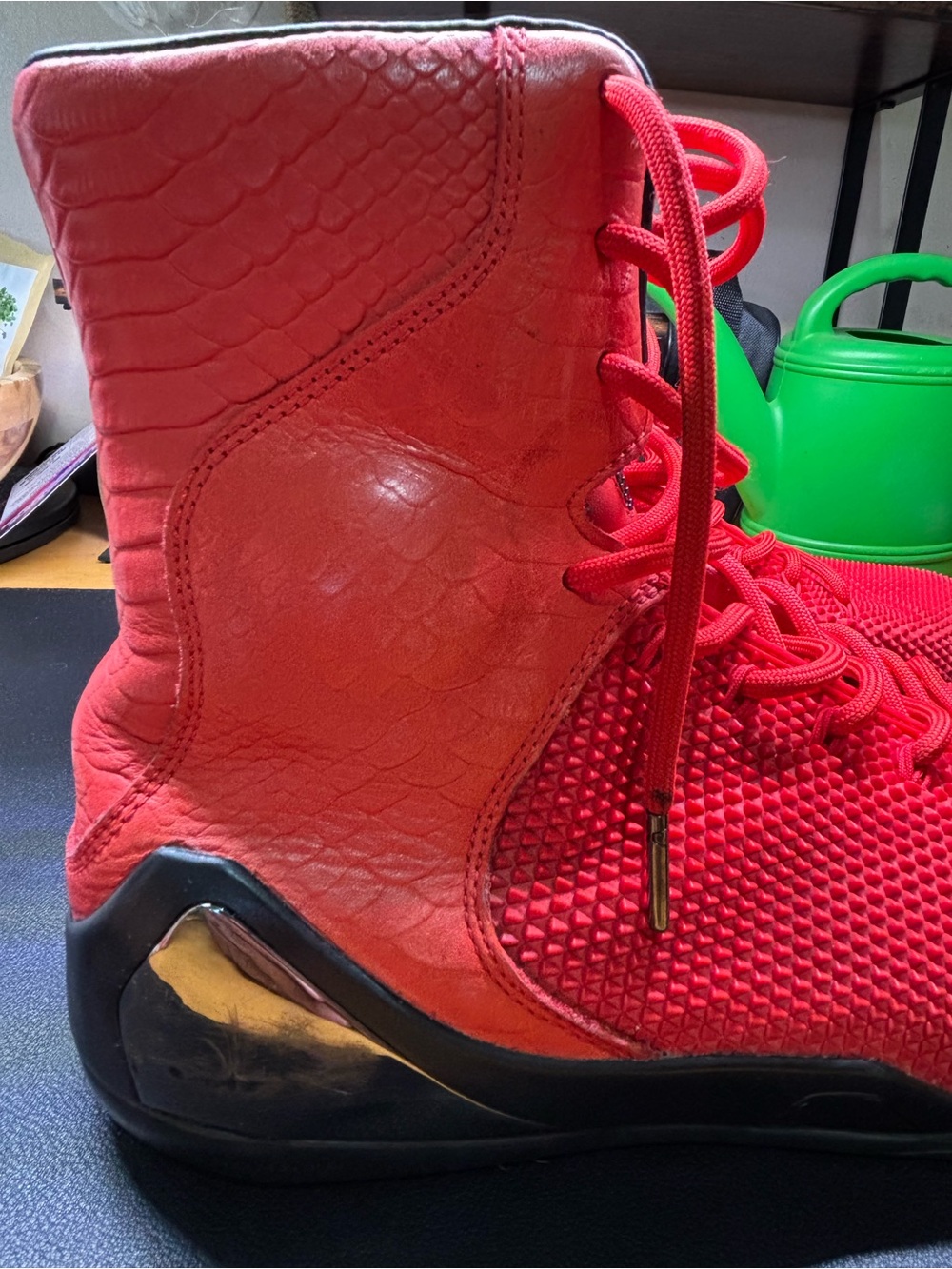 NIKE KOBE 9 KRM EXT HIGH RED MAMBA SNEAKERS. - Picture 10 of 16